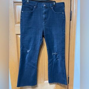 Express cropped flare jeans
